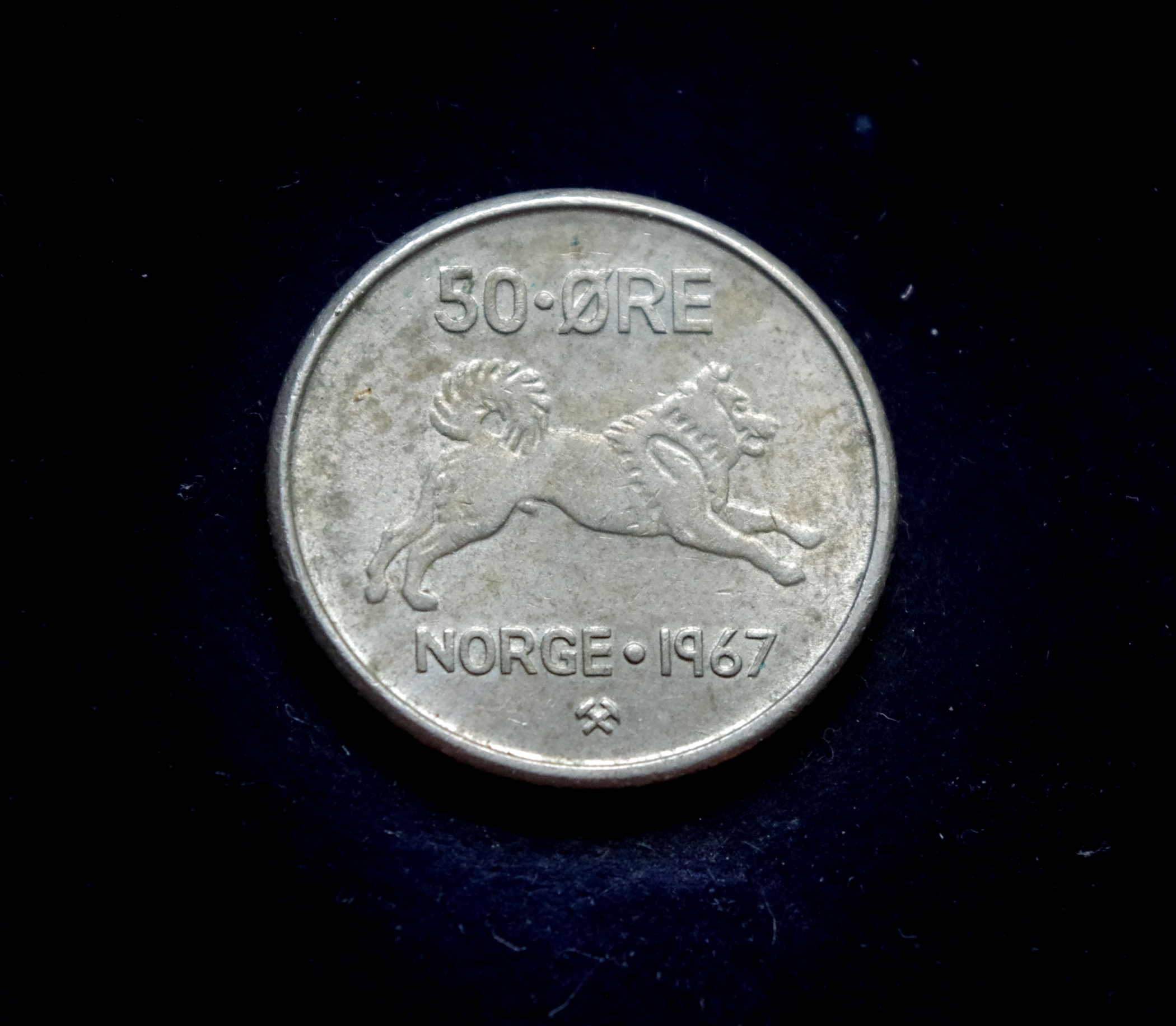 moneta, 50 erių, Norvegija, šuo