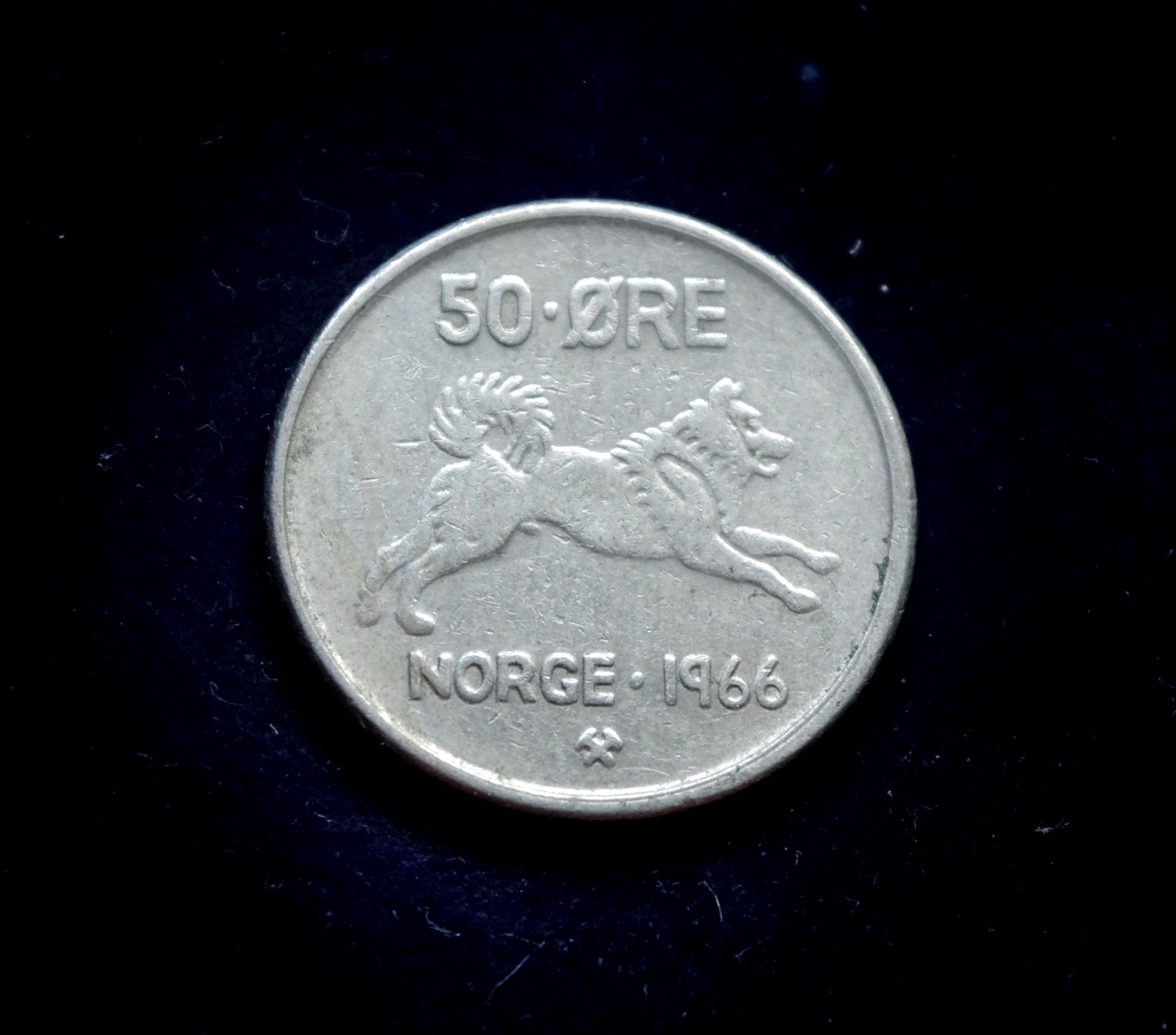 moneta, 50 erių, Norvegija, šuo