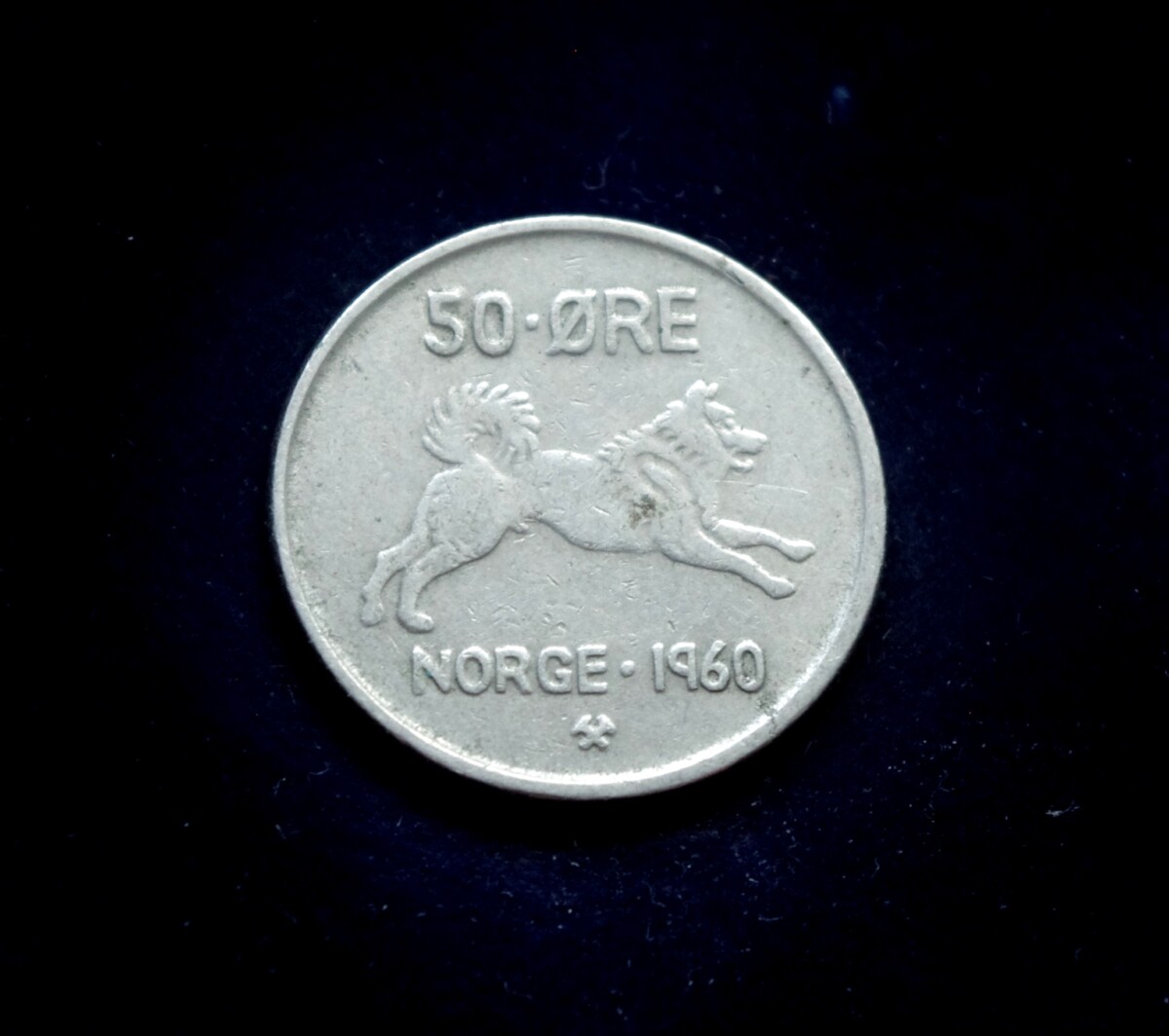 moneta, 50 erių, Norvegija, šuo