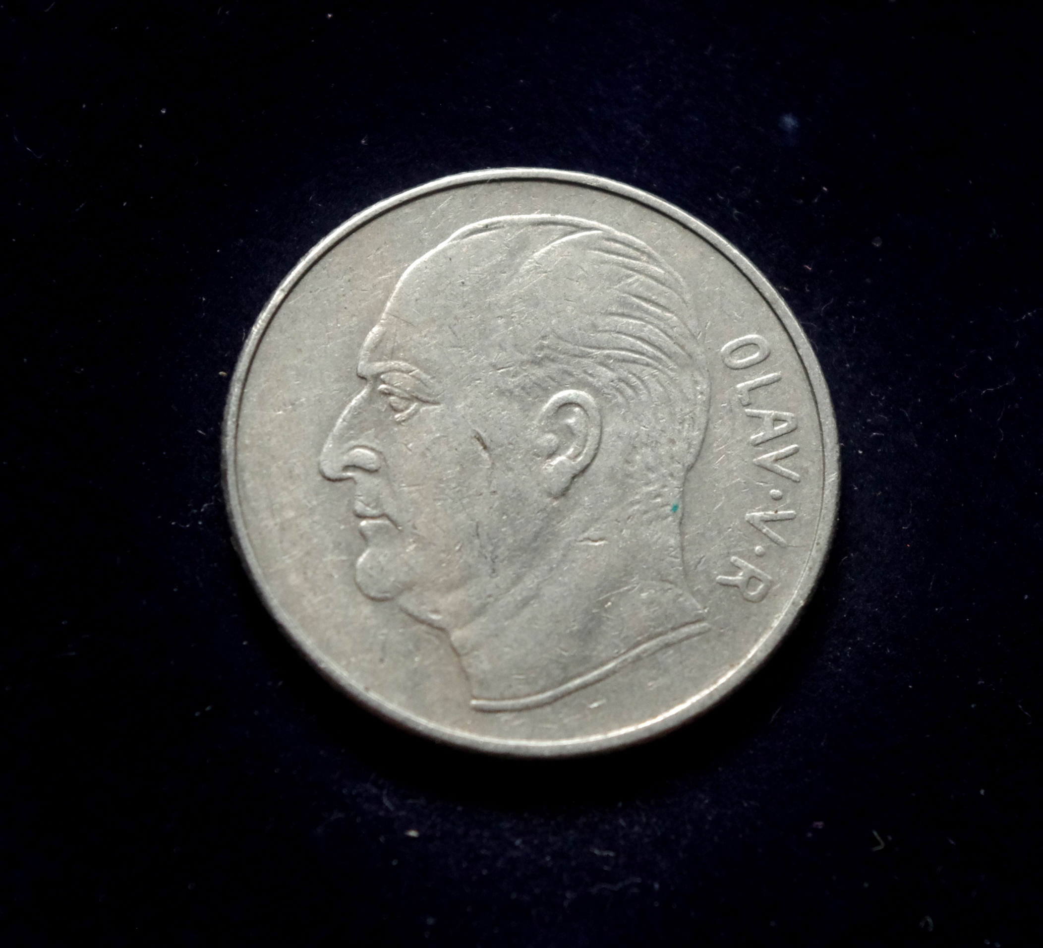 moneta, 1 krona, Norvegija, arklys