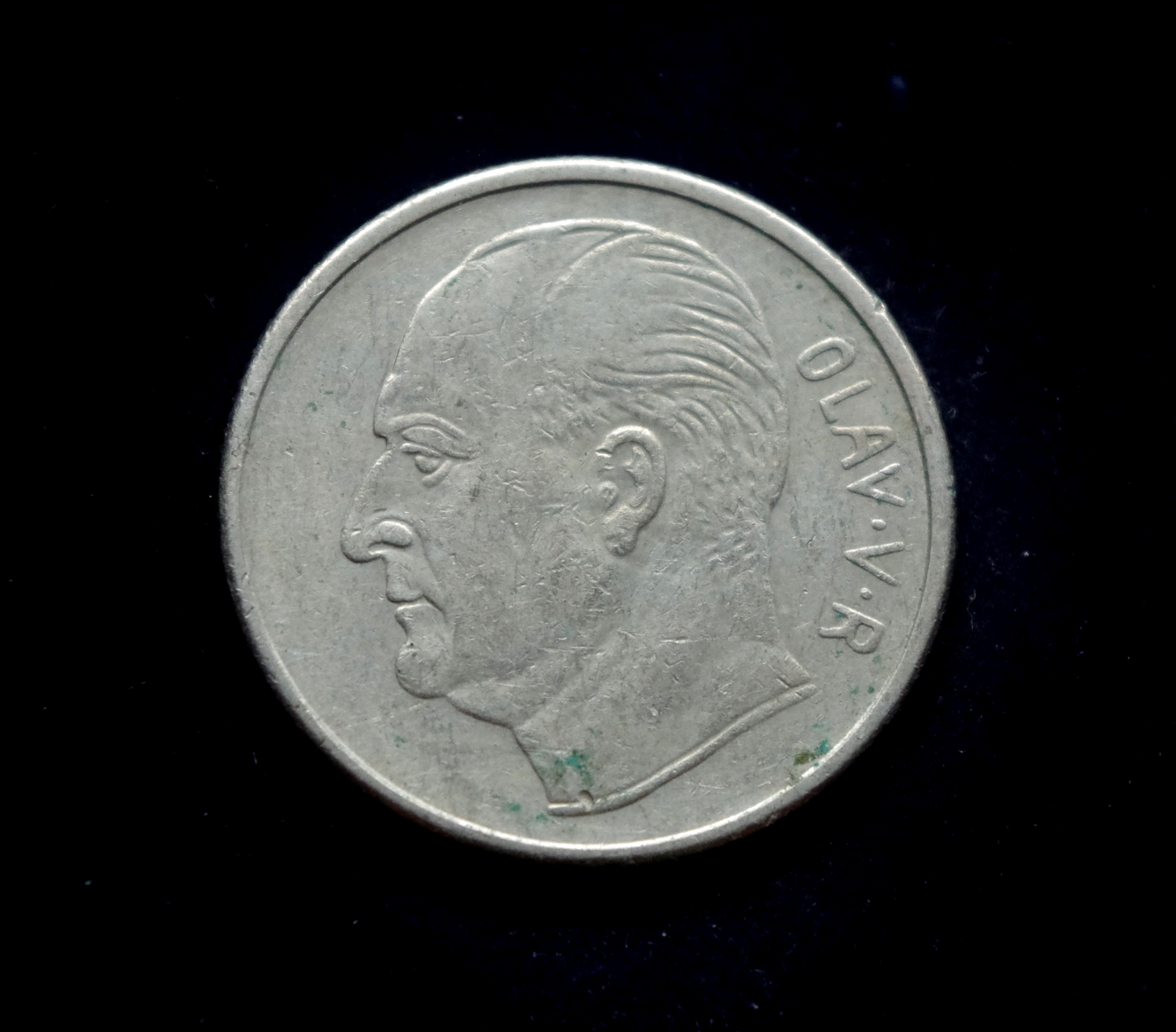 moneta, 1 krona, Norvegija, arklys