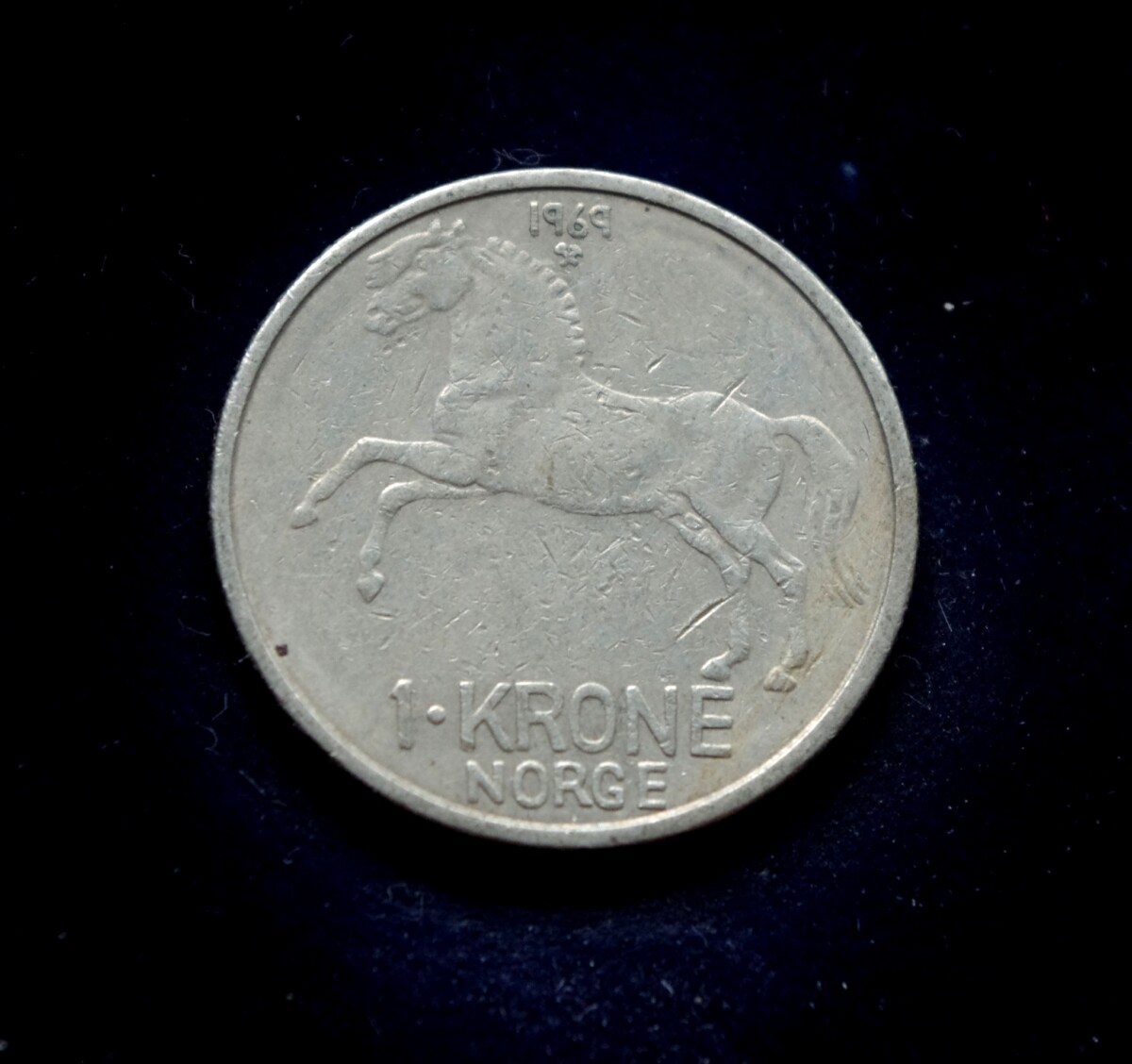 moneta, 1 krona, Norvegija, arklys