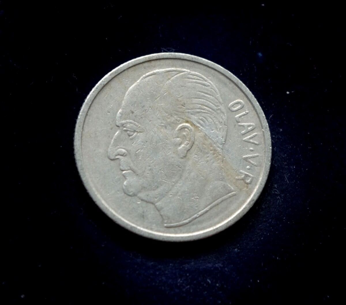 moneta, 1 krona, Norvegija, arklys