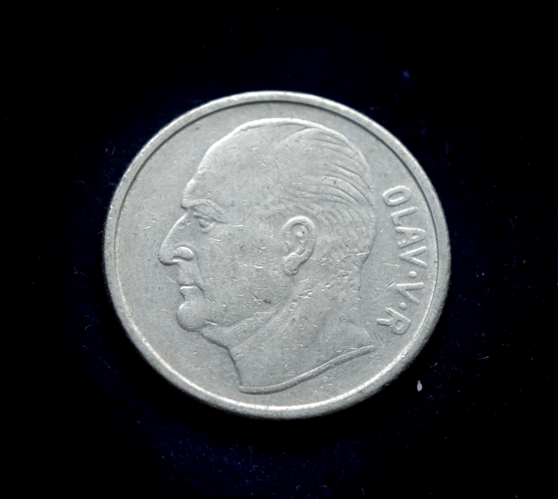 moneta, 1 krona, Norvegija, arklys