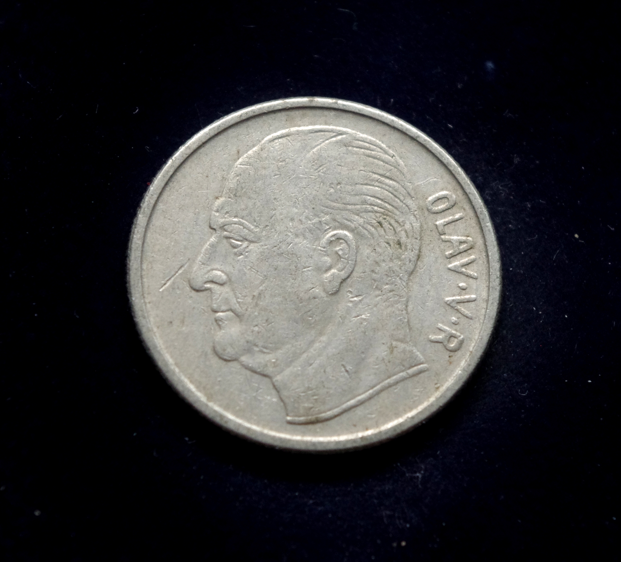 moneta, 1 krona, Norvegija, arklys