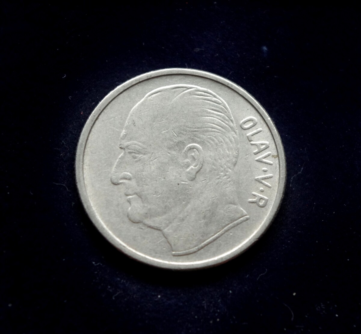 moneta, 1 krona, Norvegija, arklys