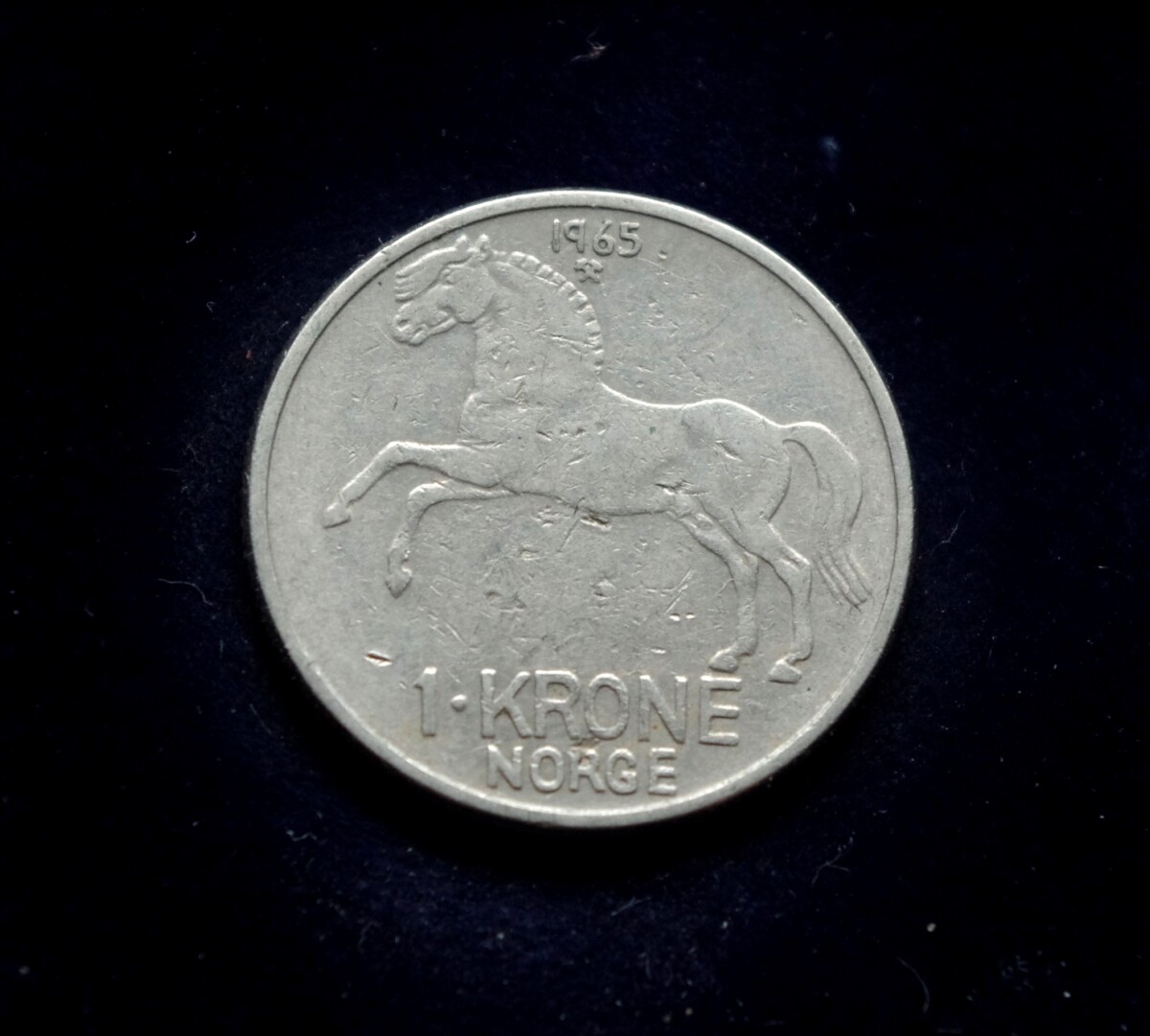 moneta, 1 krona, Norvegija, arklys