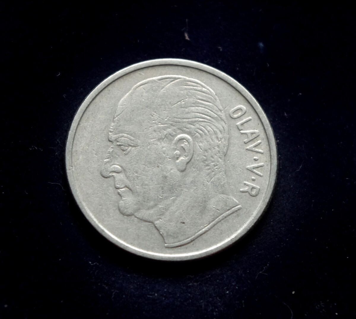 moneta, 1 krona, Norvegija, arklys
