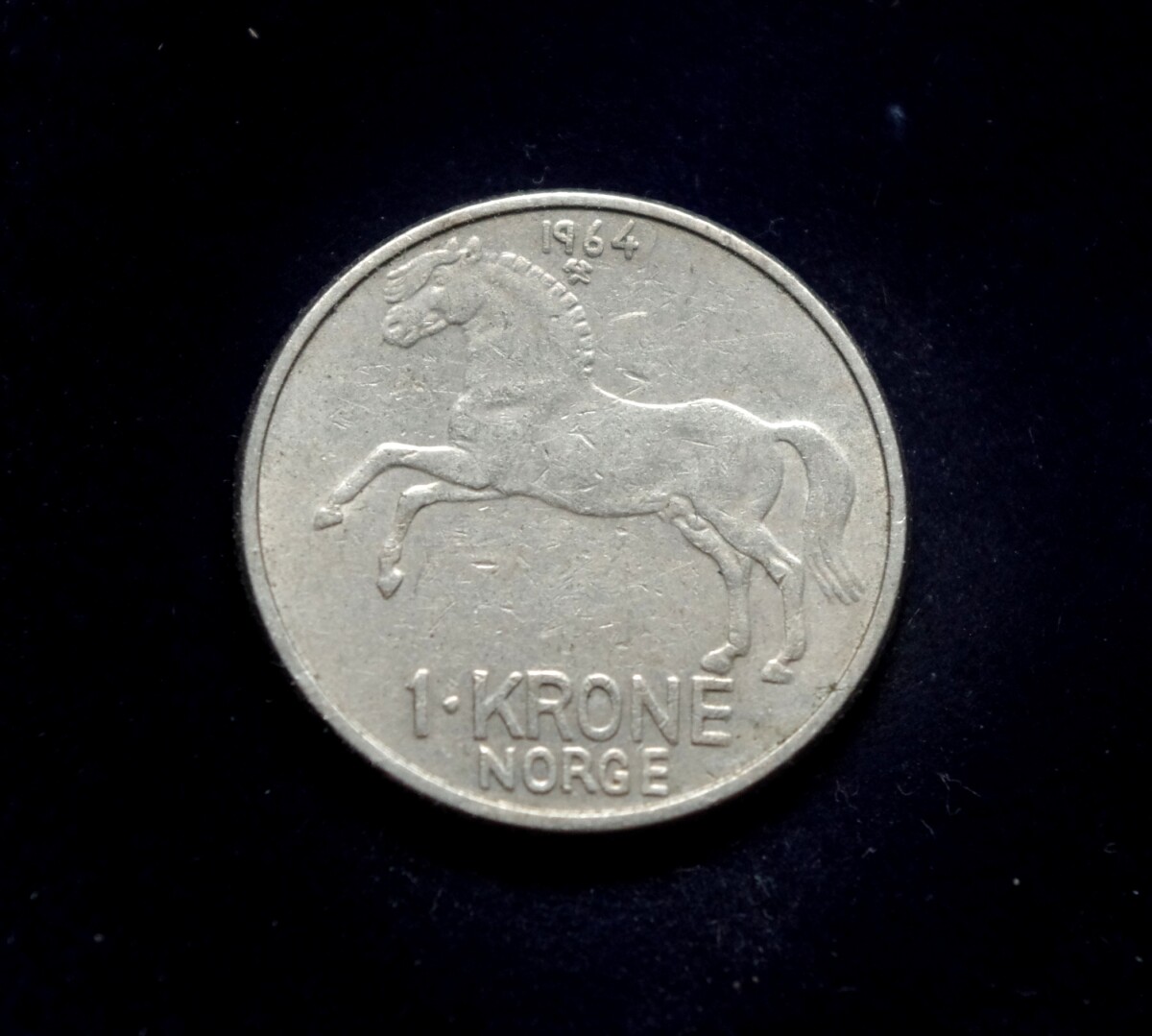 moneta, 1 krona, Norvegija, arklys