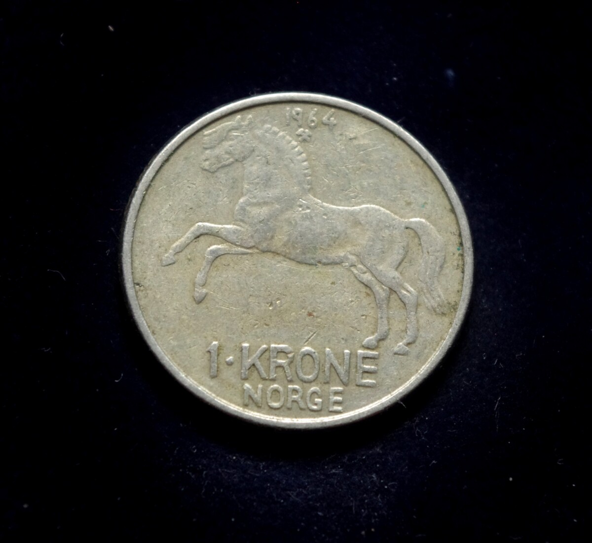 moneta, 1 krona, Norvegija, arklys