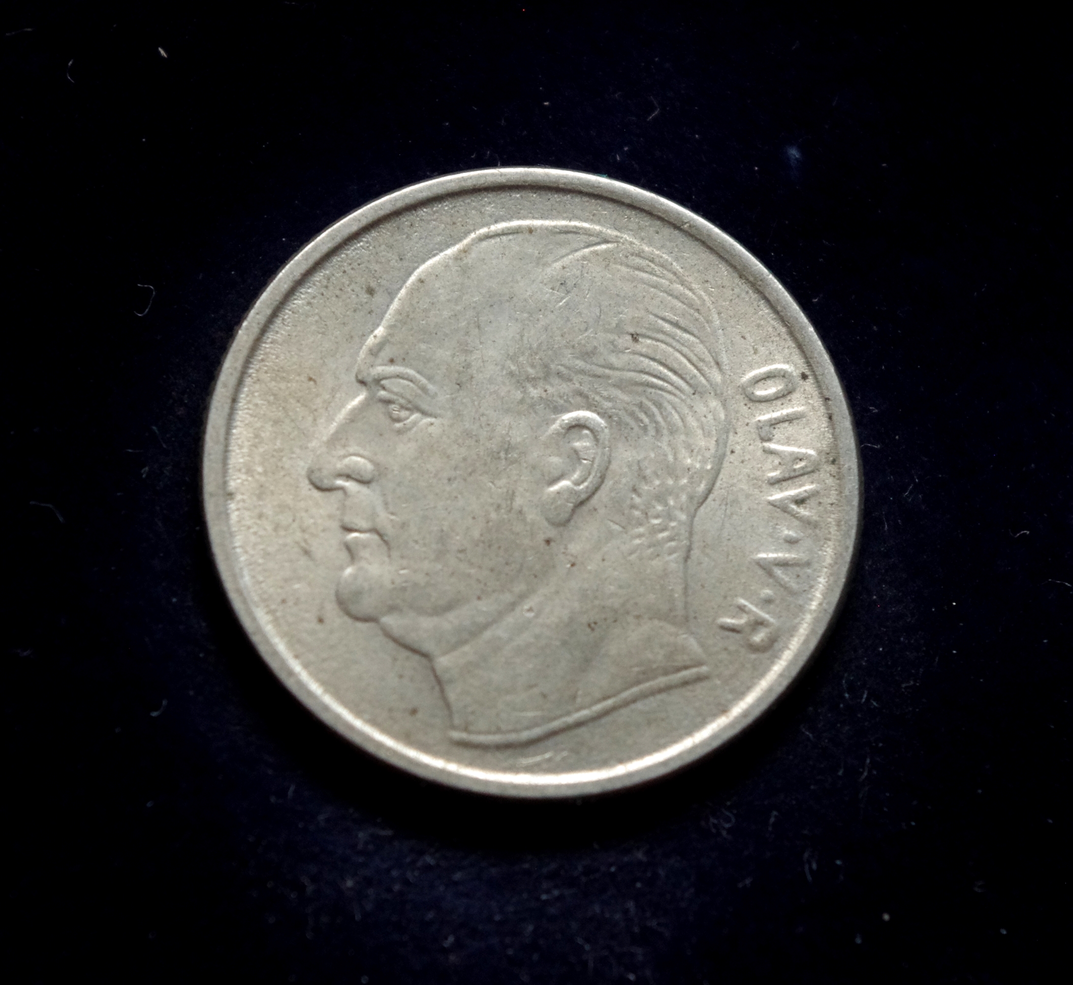 moneta, 1 krona, Norvegija, arklys