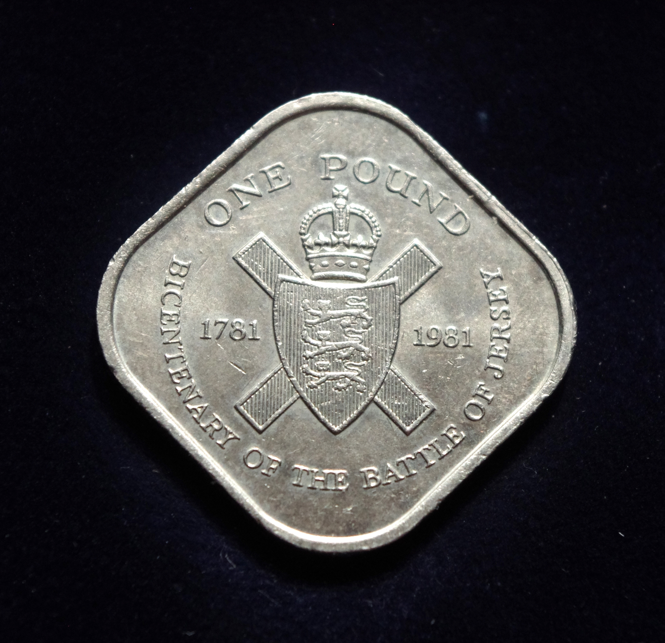 proginė moneta, 1 svaras, Džersis, Džersio mūšio 200 metų sukaktis