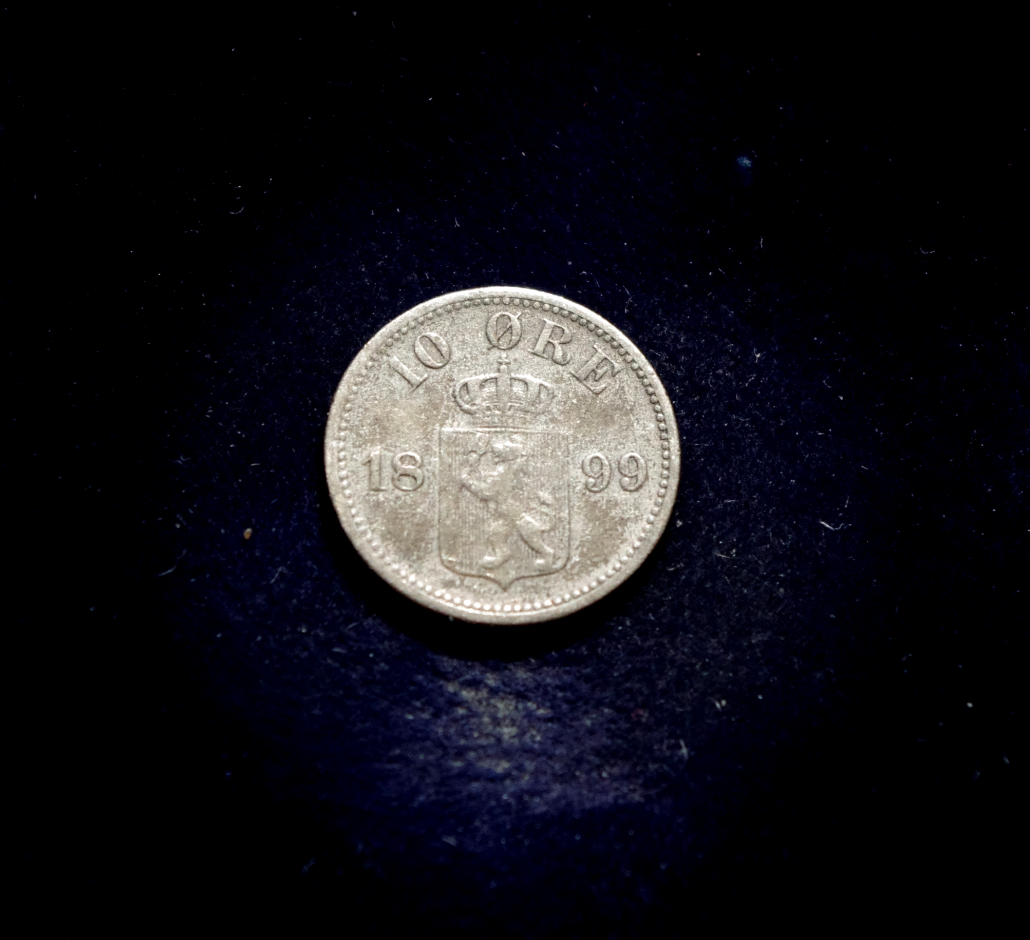 sidabrinė moneta, 10 erių, Norvegija