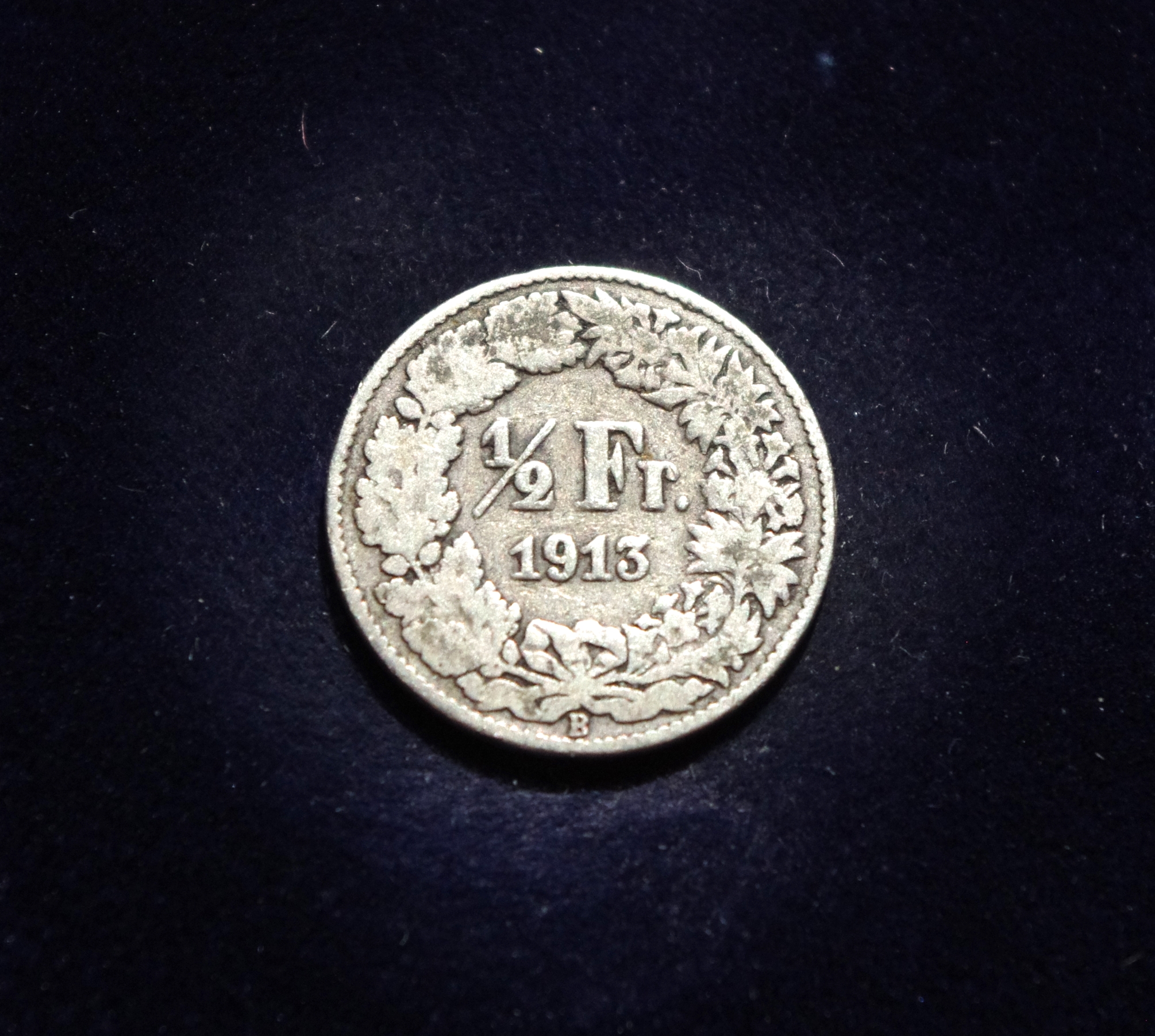 sidabrinė moneta, 1/2 franko, Šveicarija