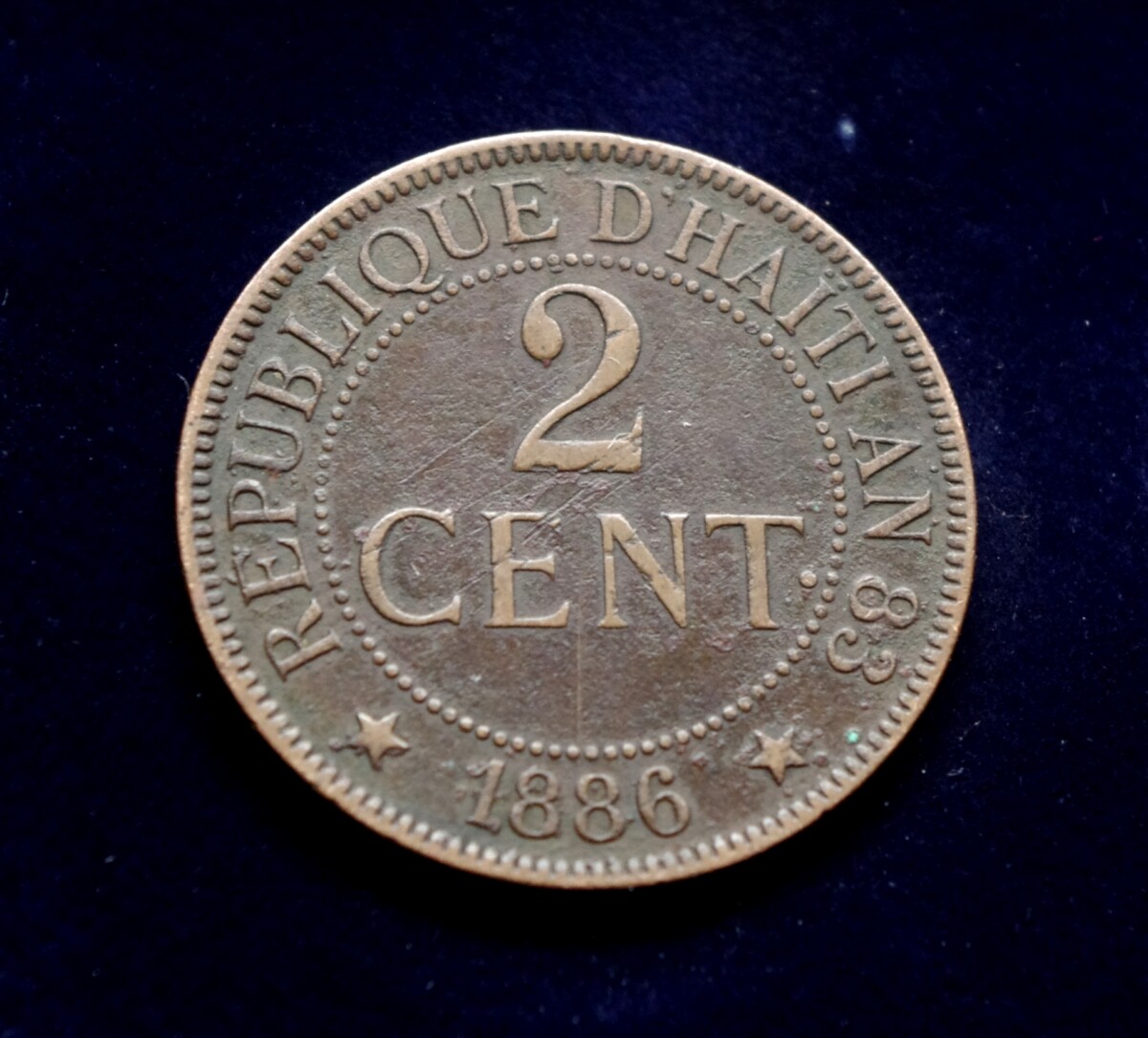 moneta, 2 sentavai, Haitis