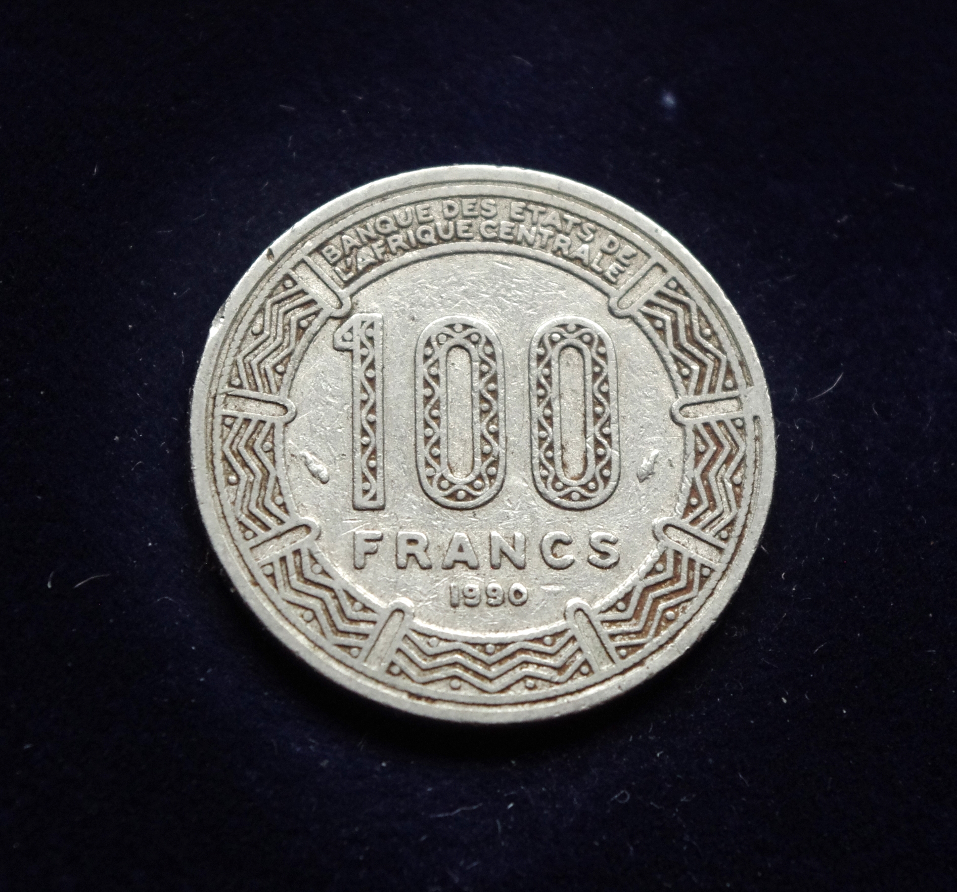 moneta, 100 frankų, Čadas