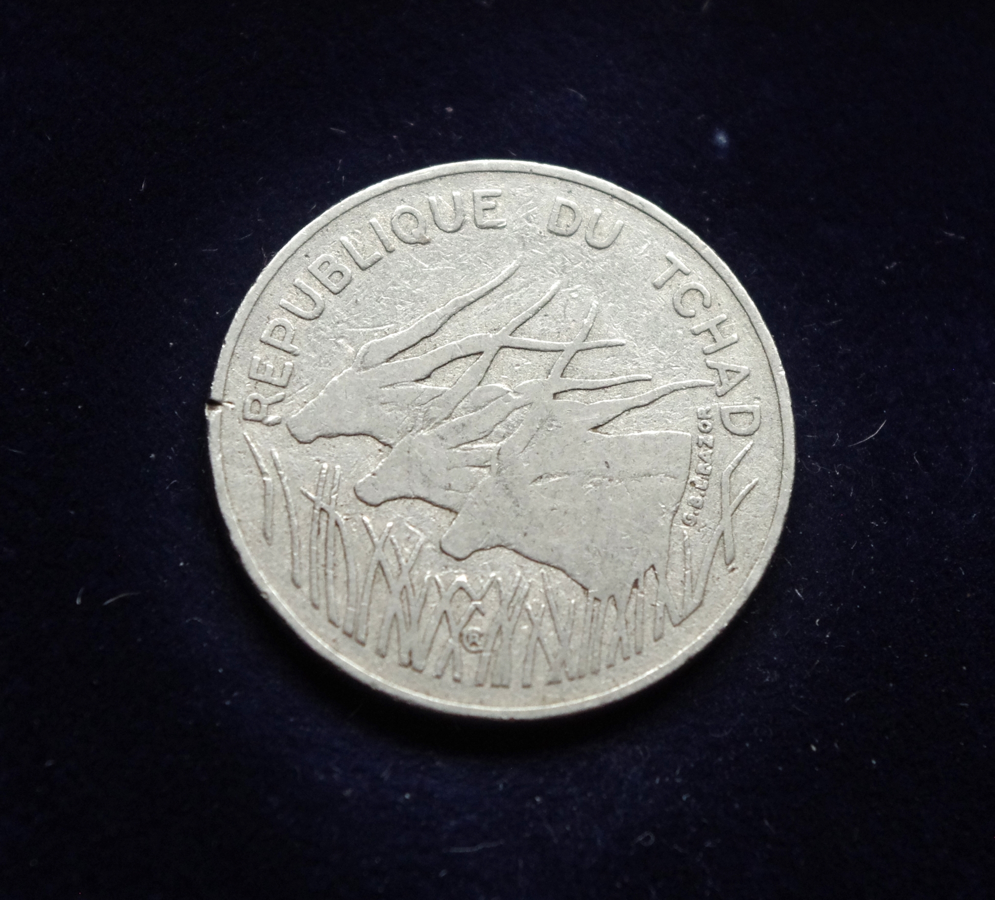 moneta, 100 frankų, Čadas
