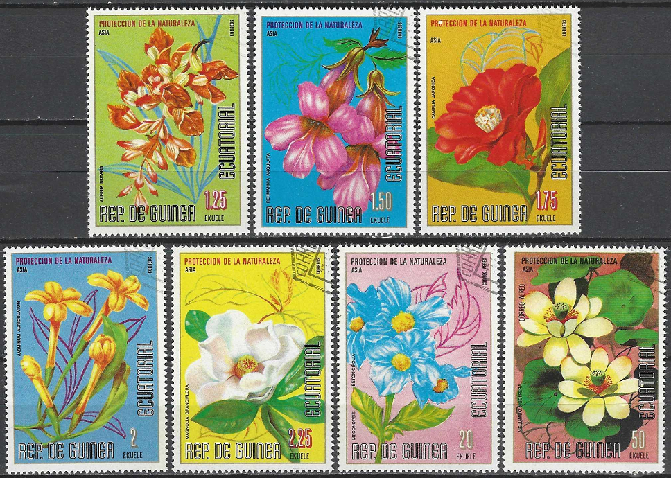 pašto ženklai, Pusiaujo Gvinėja, Gamtos apsauga – gėlės