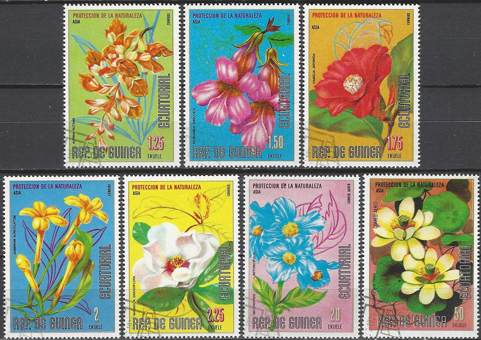 pašto ženklai, Pusiaujo Gvinėja, Gamtos apsauga – gėlės