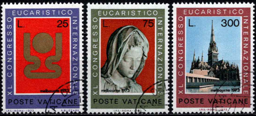 Vatikanas, pilna serija, MiNr 615-617 Used (O)