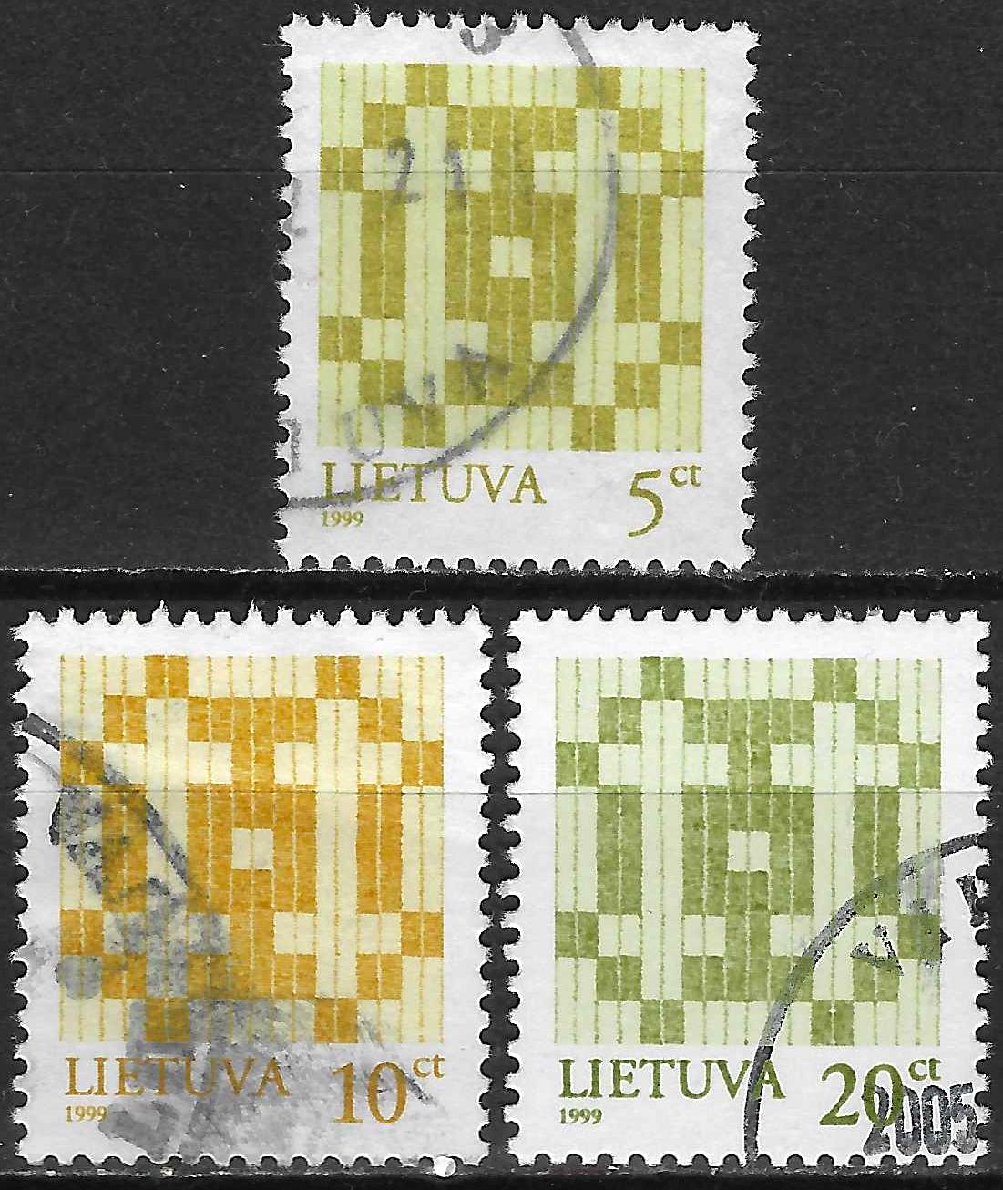 Pašto ženklai, Lietuva, Tautiniai audimo raštai