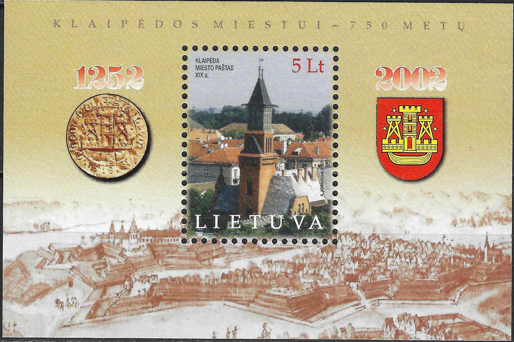 Pašto ženklai, Lietuva, Klaipėdos miestui - 750 metų