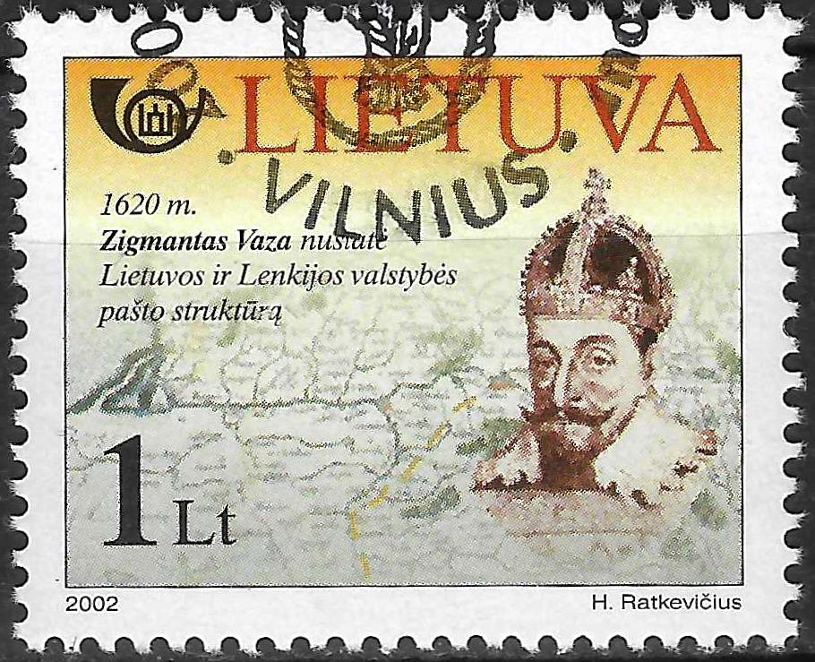 Pašto ženklai, Lietuva, Žygimantas Vaza nustatė Lietuvos ir Lenkijos valstybės pašto struktūrą