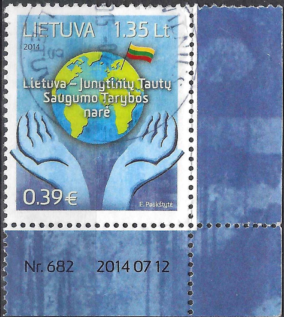 Pašto ženklai, Lietuva, Lietuva - Jungtinių Tautų Saugumo Tarybos narė