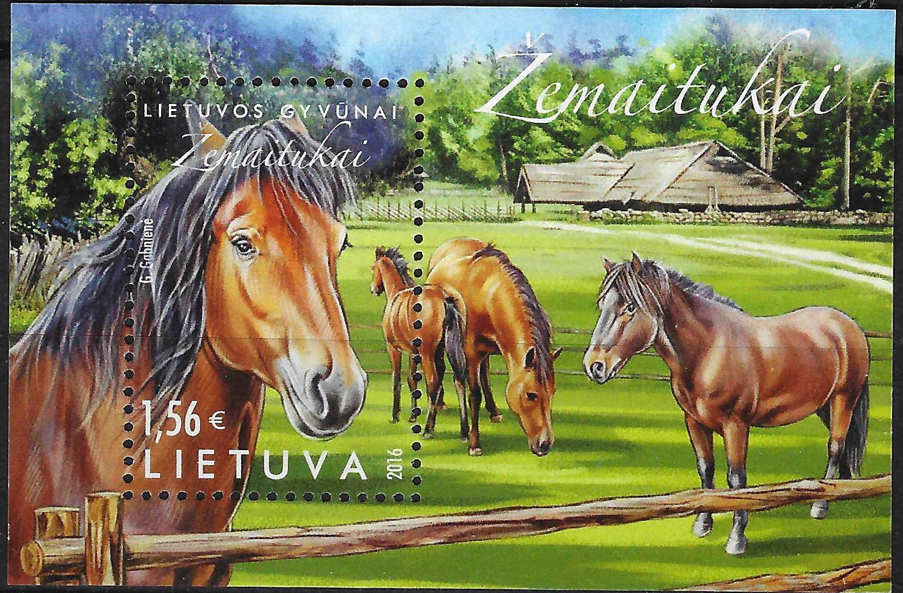 Pašto ženklai, Lietuva, Lietuvos gyvūnai - žemaitukai