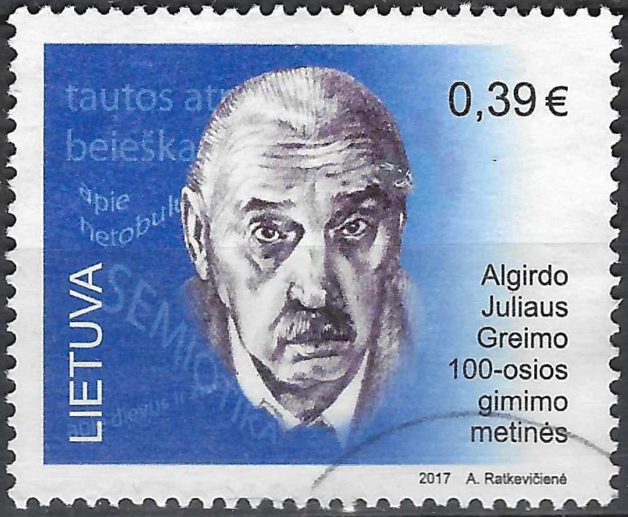 Pašto ženklai, Lietuva, Kalbininkas ir semiotikas Algirdas Julius Greimas