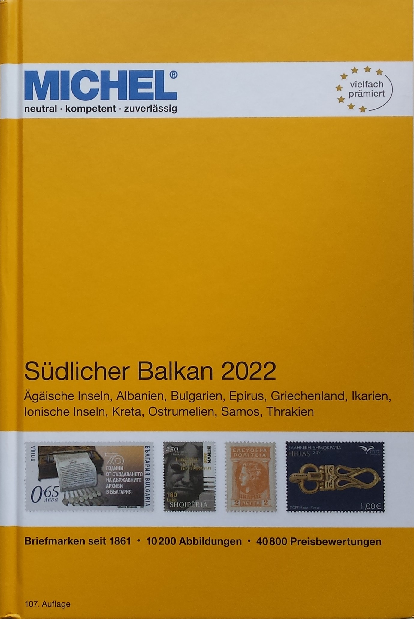 Pietų Balkanų pašto ženklų katalogas MICHEL 2022 m. (107 leidimas)