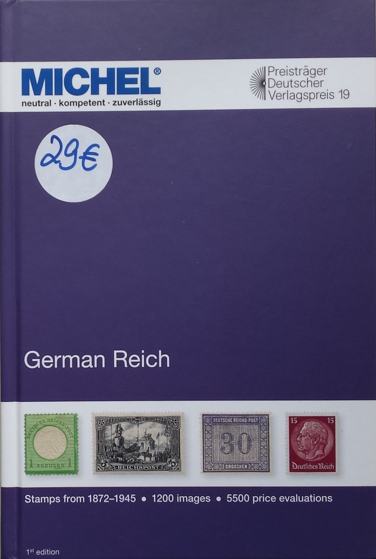 Vokietijos Reicho pašto ženklų katalogas MICHEL anglų kalba (1 leidimas)