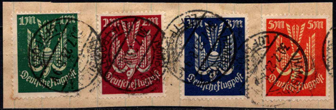 Vokietijos Reichas, oro paštas, MiNr 215-218 Used (O)