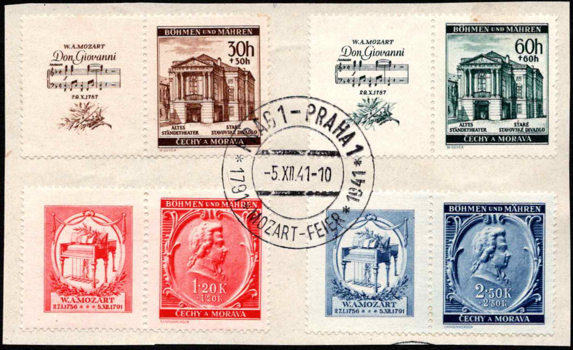 Vokietijos Reichas, Čekijos okupacija, pilna serija, MiNr 79-82 Used (O)