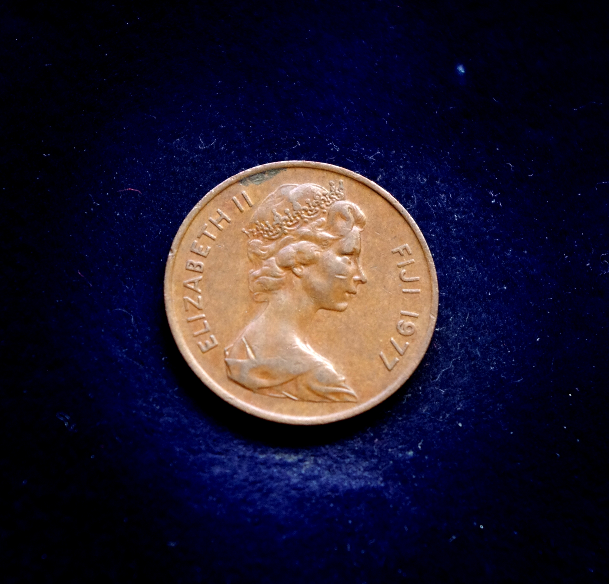 Fidžio 1 cento moneta. FAO. Ryžiai