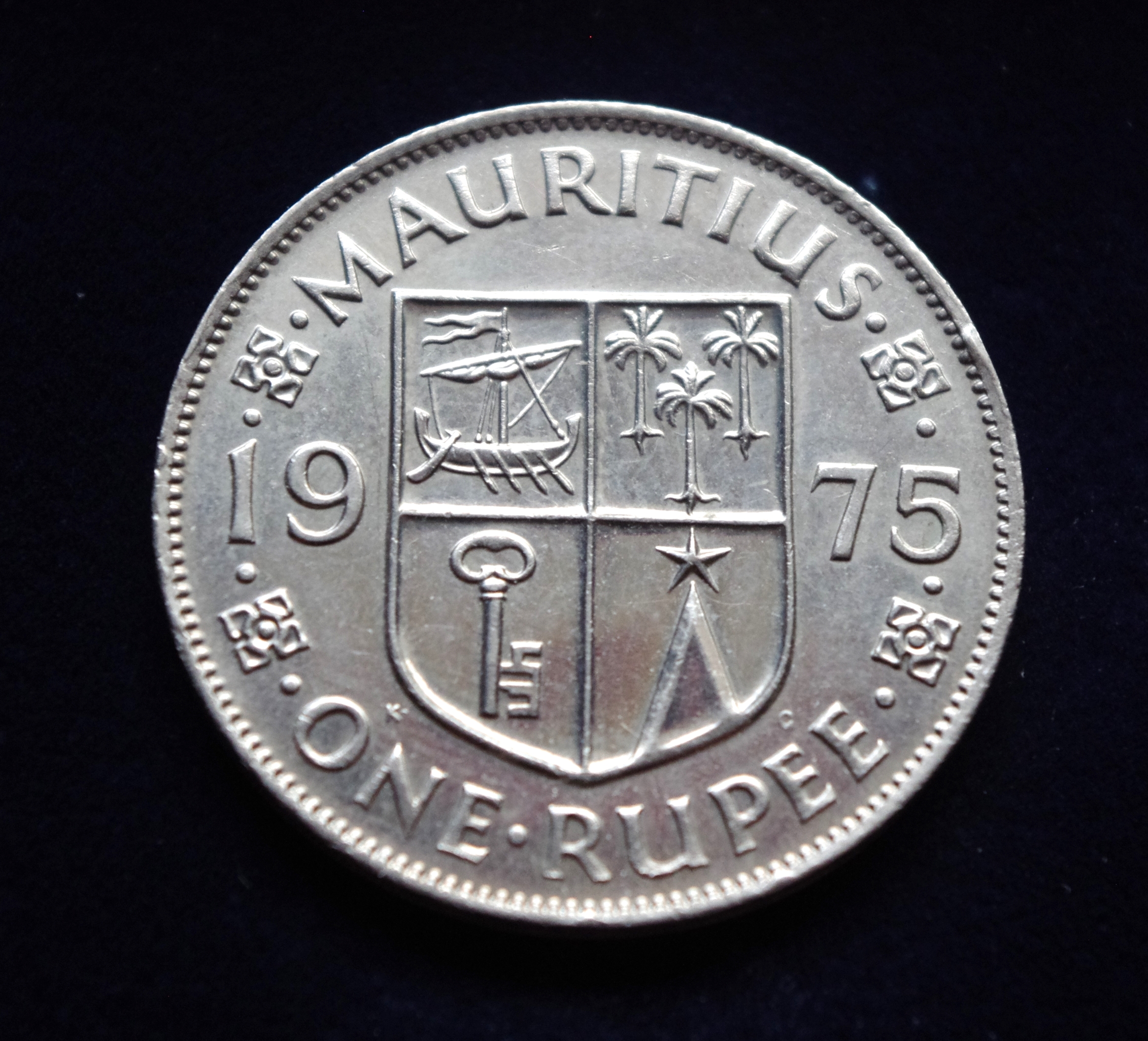 Mauricijau 1 rupijos moneta