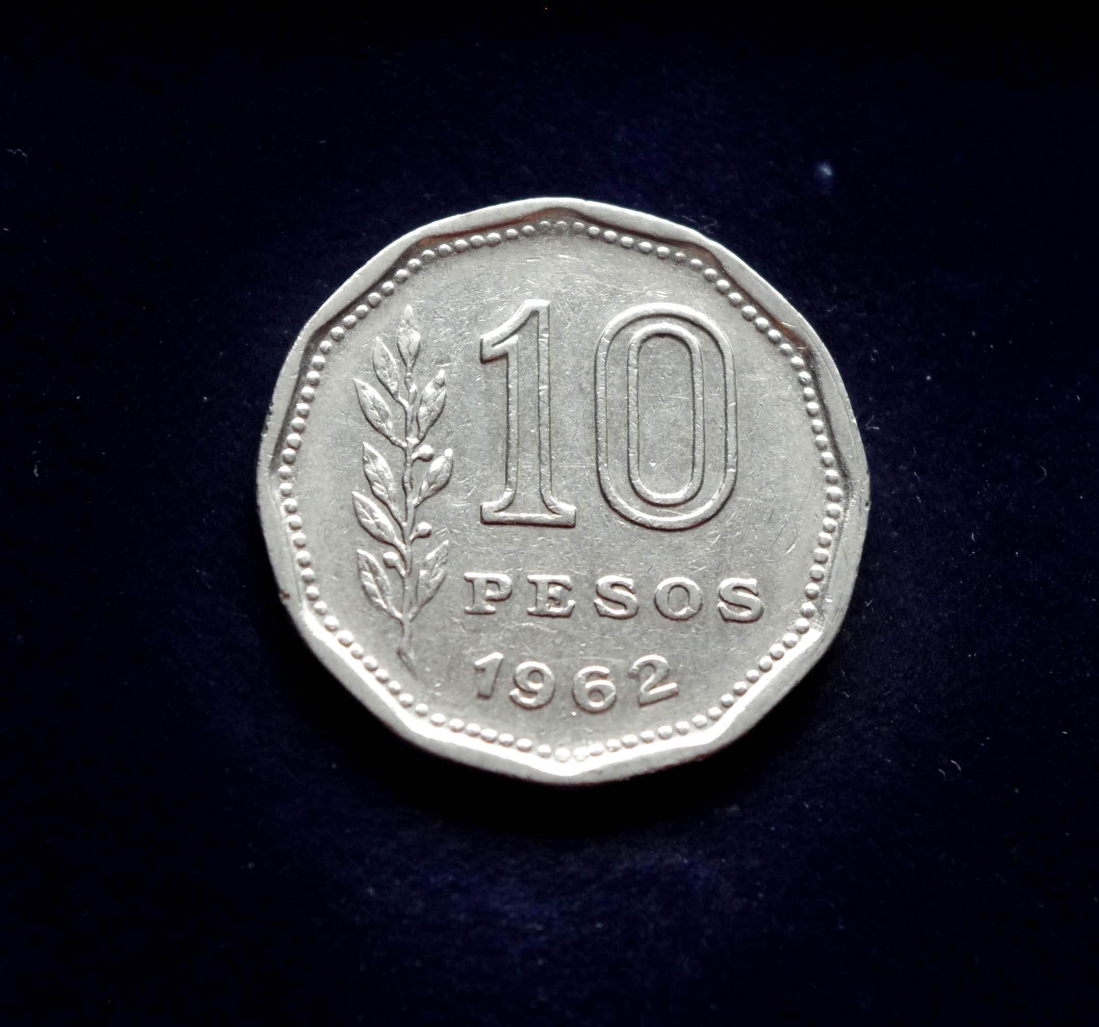 Argentinos 10 pesų moneta. Piemuo Gaučo, Emilio Sarniguet (Buenos Airės, Argentina)