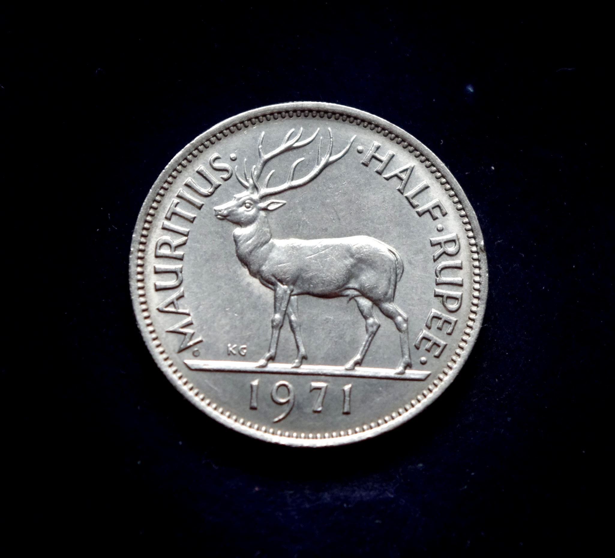 Mauricijau 1/2 rupijos moneta