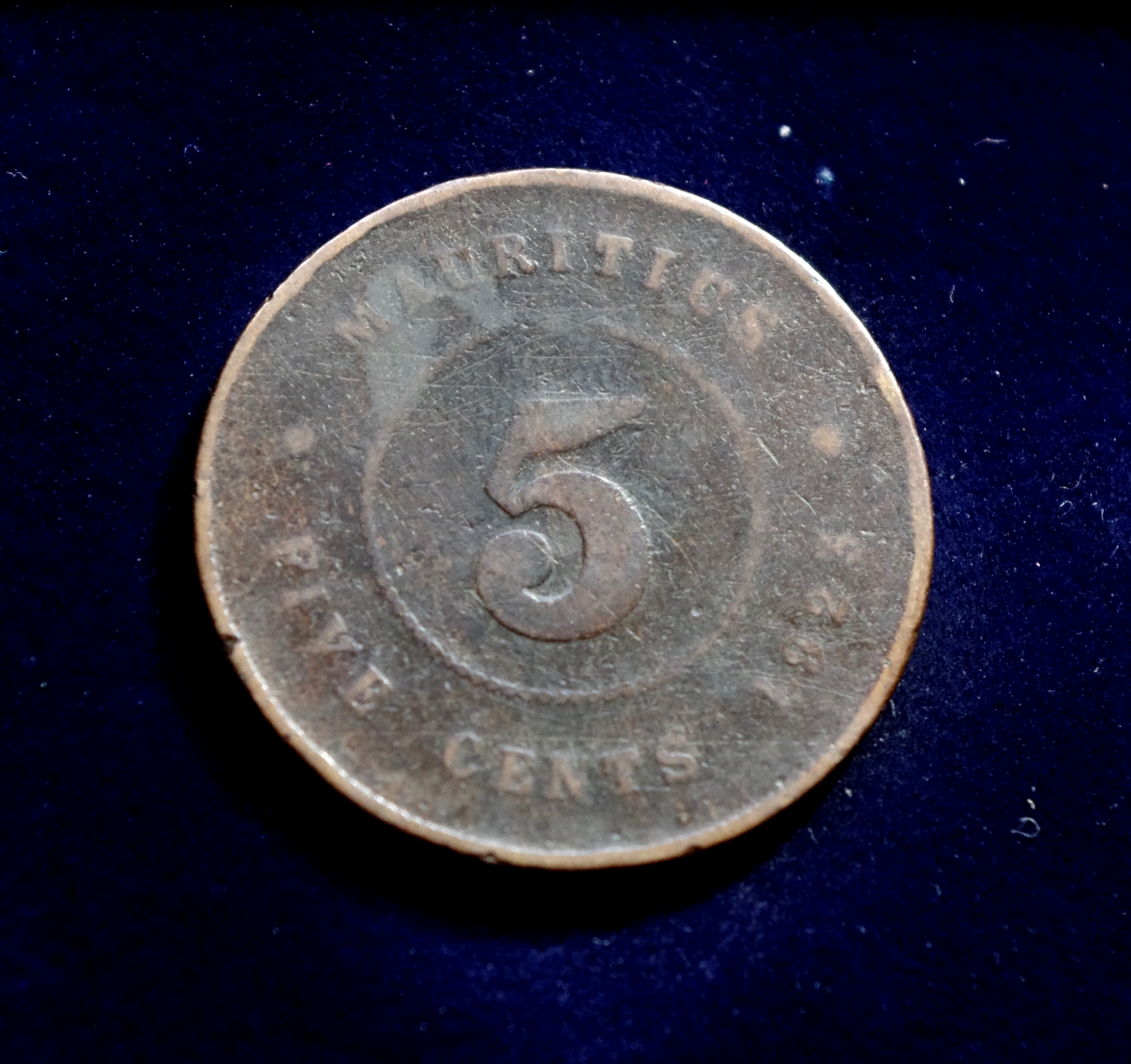 Mauricijau 5 centų moneta