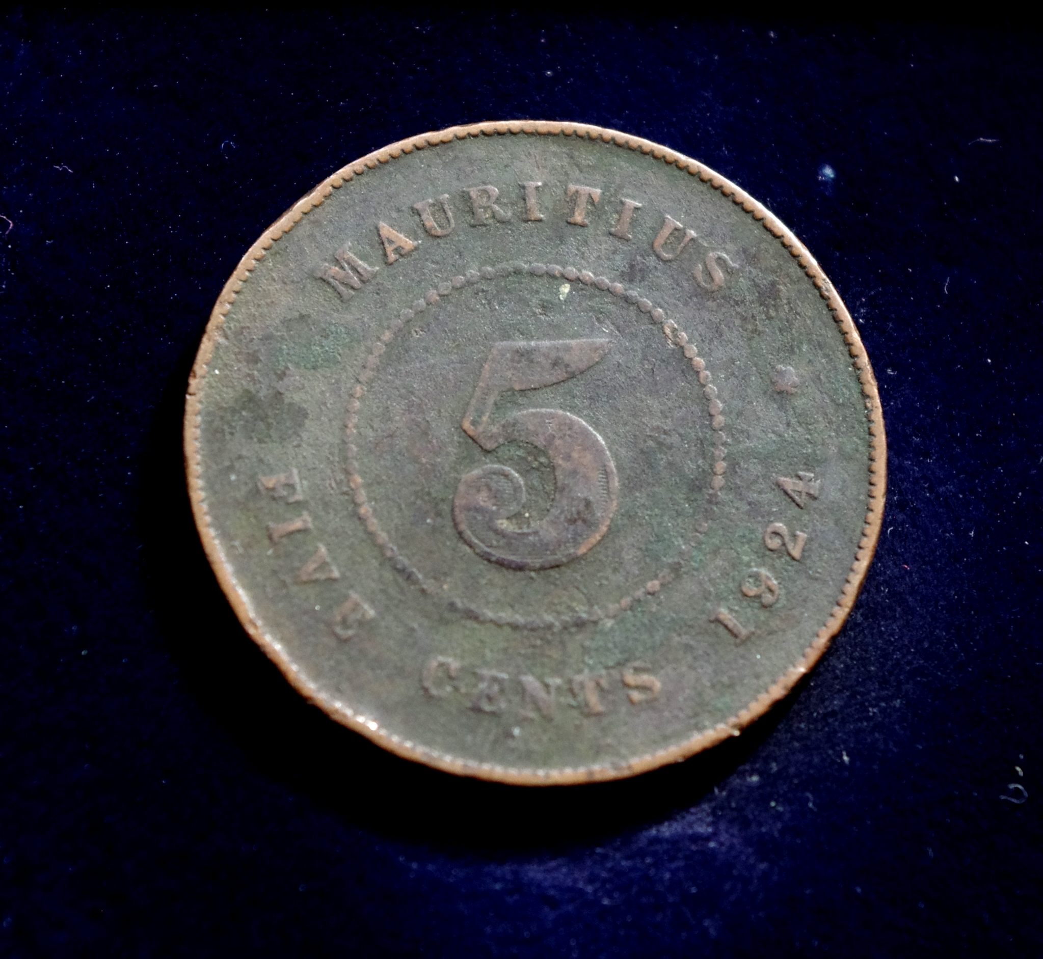 Mauricijau 5 centų moneta