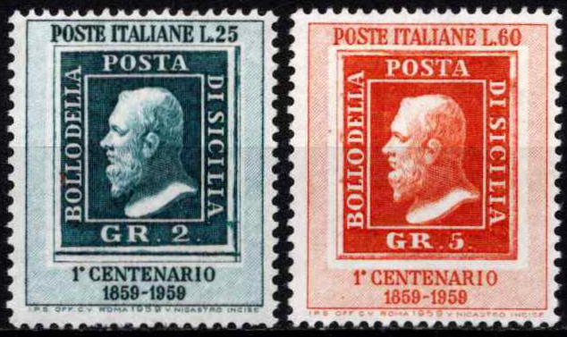 100 metų Sicilijos pašto ženklams