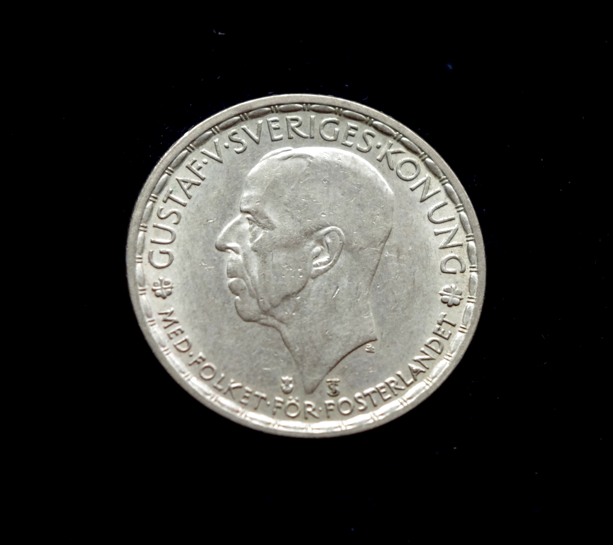 Švedijos 1 kronos sidabrinė moneta