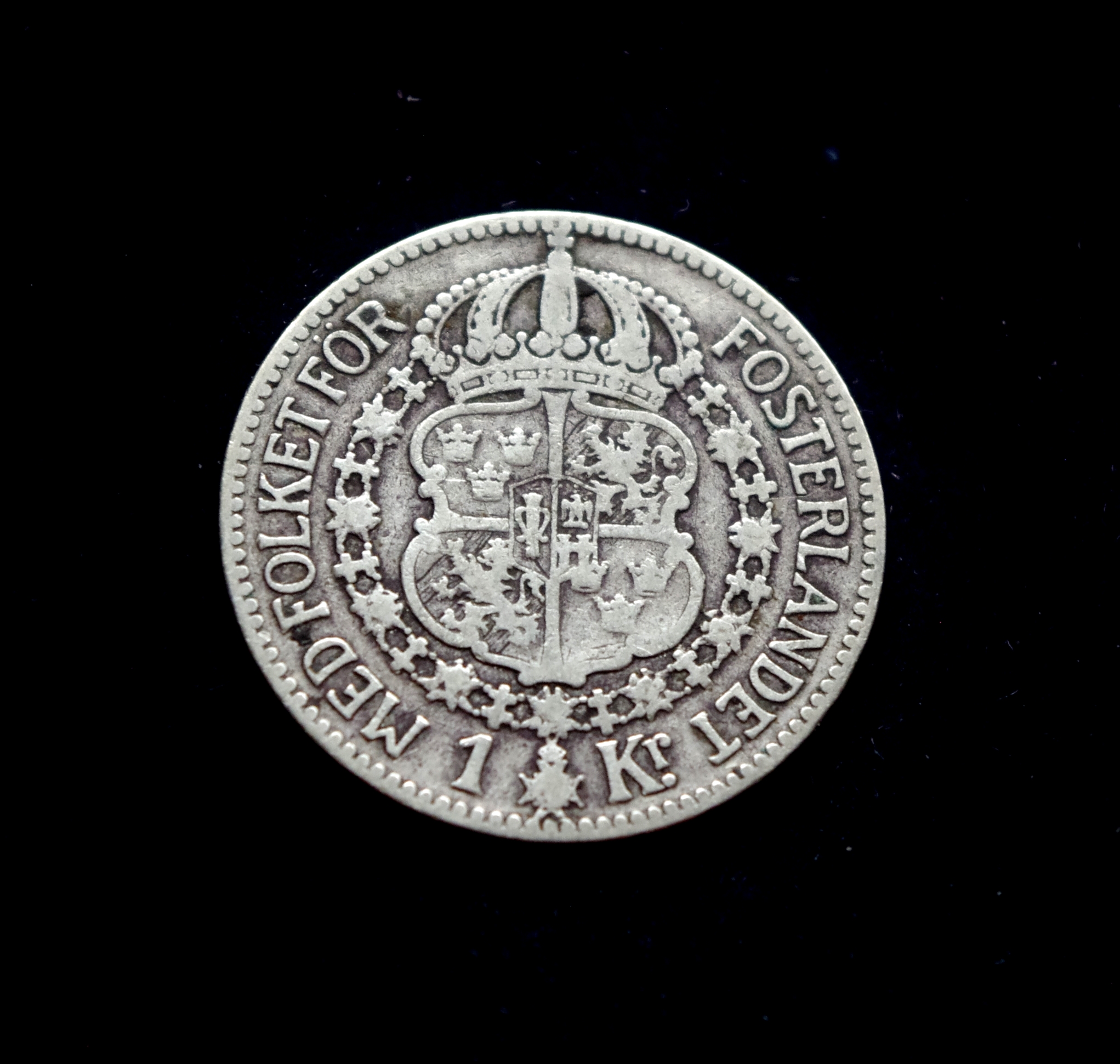 Švedijos 1 kronos sidabrinė moneta