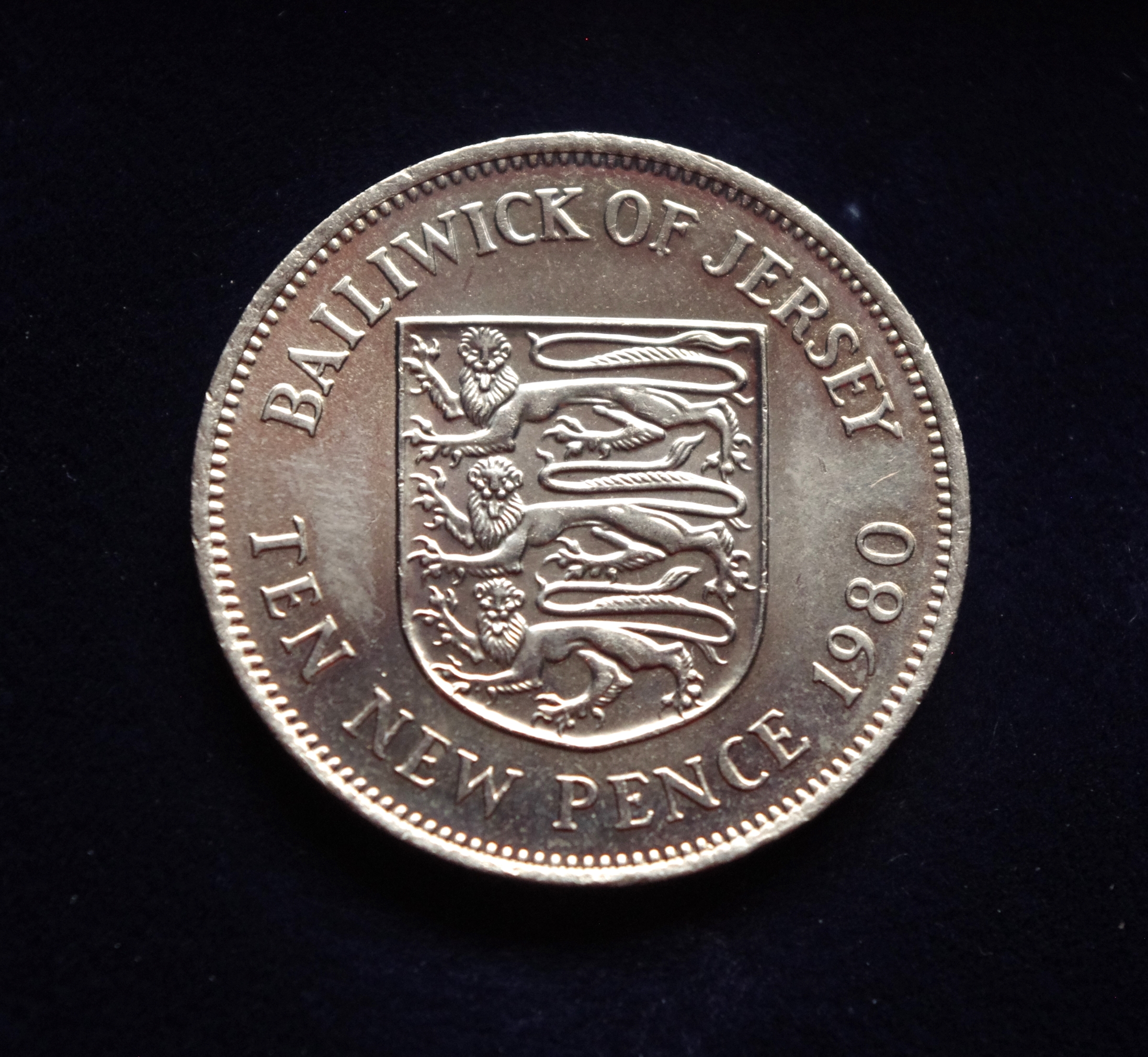 Džersis, 10 naujųjų pensų, 1980m