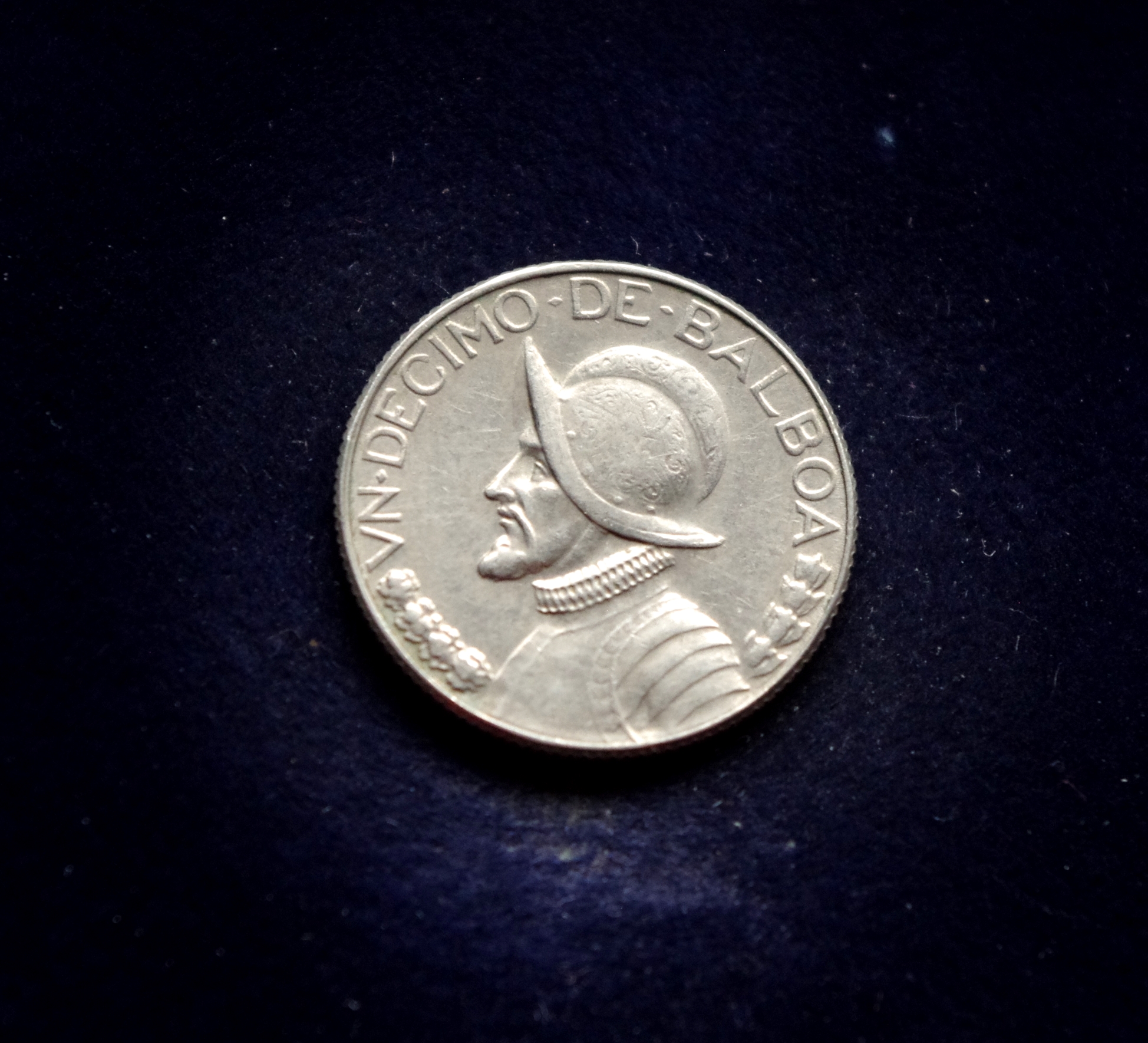 Panamos 1/10 balboa monetas. Ispanų keliautojas - konkistadoras