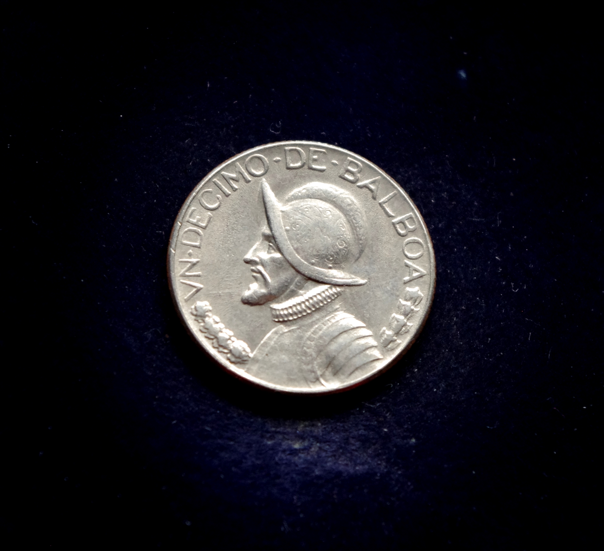 Panamos 1/10 balboa monetas. Ispanų keliautojas - konkistadoras