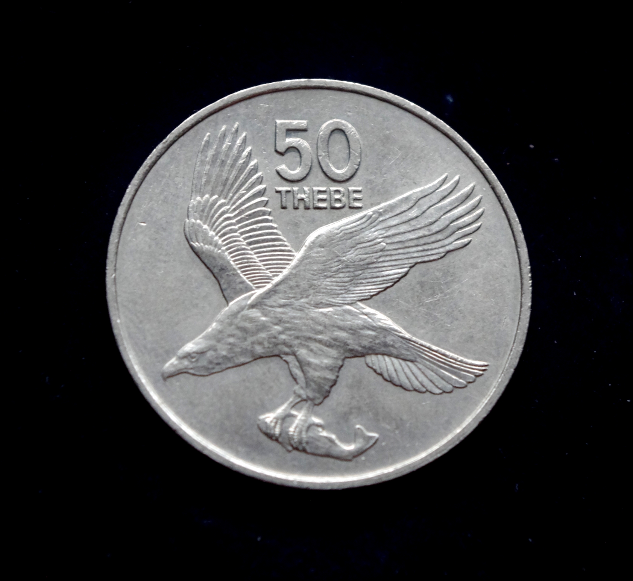 Botsvanos 50 tėbų moneta. Jūrinis erelis