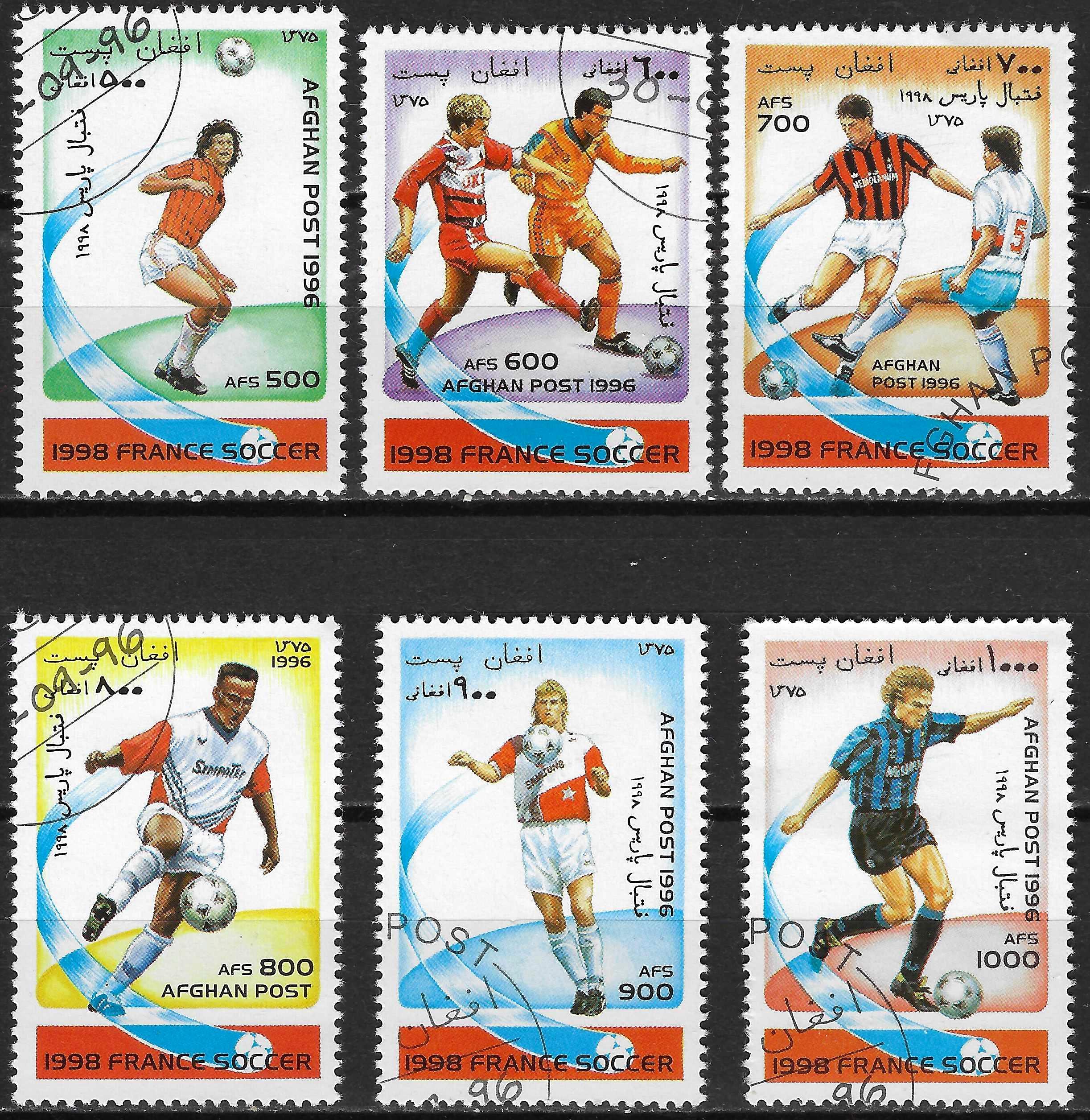 Pašto ženklų serija, Afganistanas. 1998 metų Pasaulio futbolo čempionatas Prancūzijoje