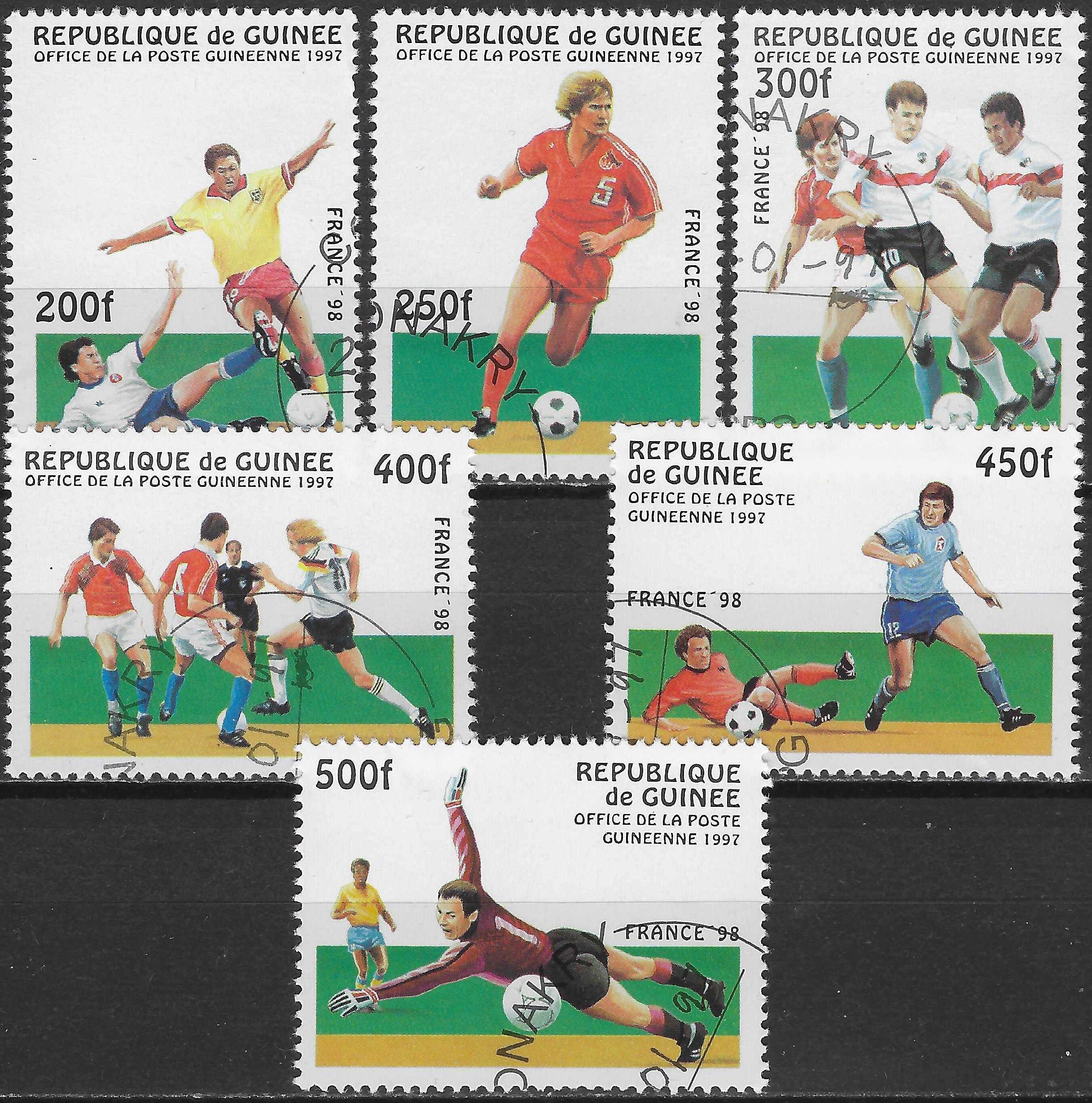 Pašto ženklų serija, Gvinėja. 1998 metų Pasaulio futbolo čempionatas Prancūzijoje
