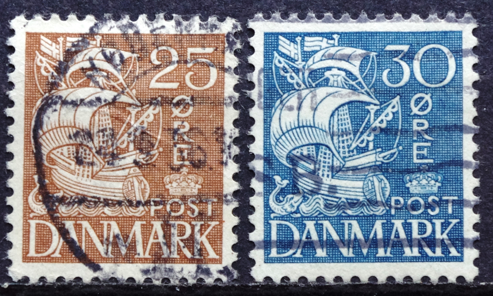 Pašto ženklai, Danija. Standartinė pašto ženklų laida. Karavelė